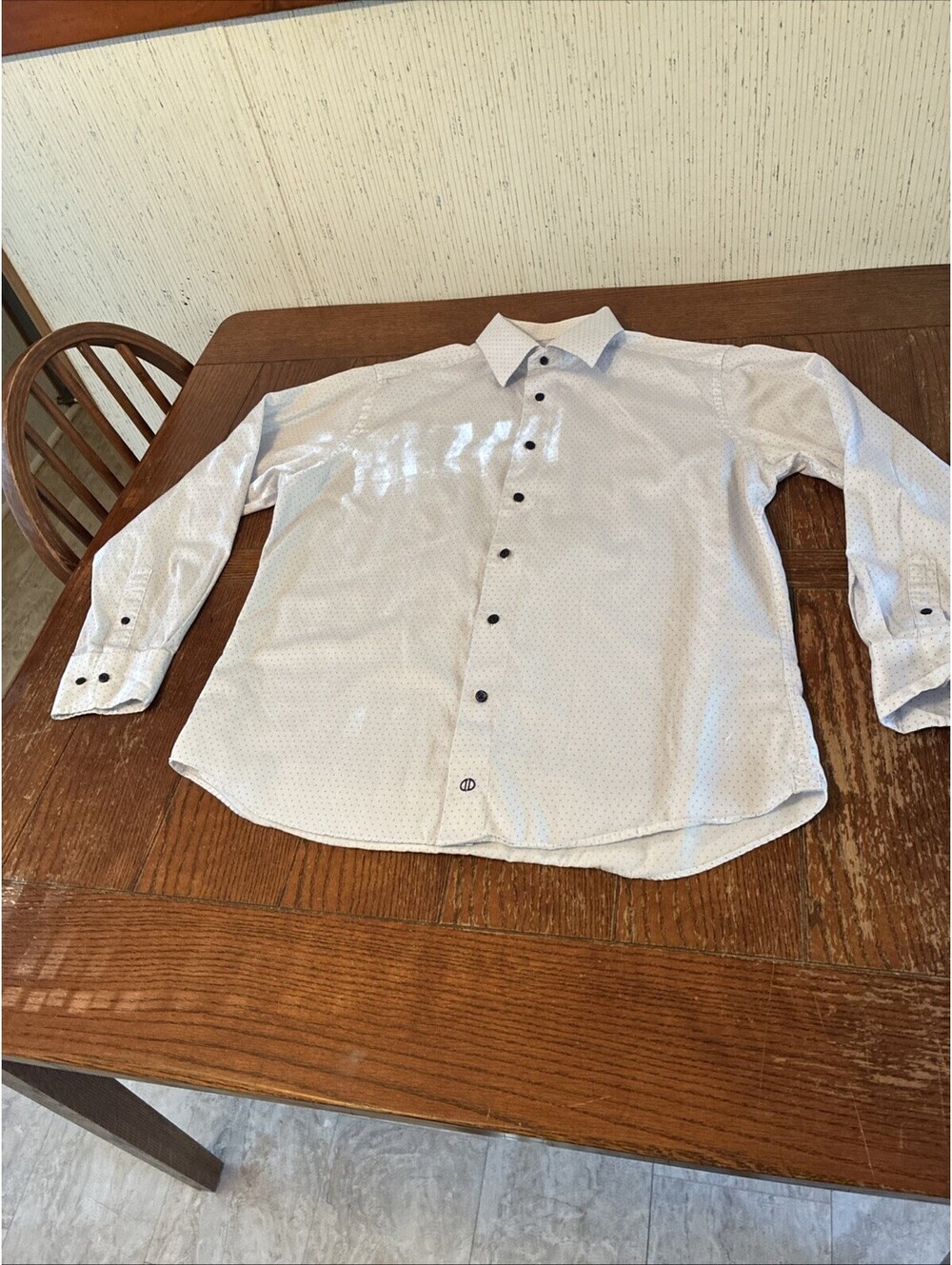 David Donahue Trim Fit Dress Shirt Men’s 17 34/35 Button Down Long Sleeve